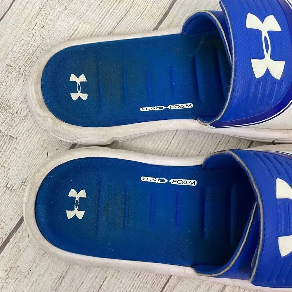 Under Armour comfort slides w/adjustable top strap sz 5 youth